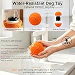 Automatic Interactive Dog Ball- Self Moving Toy for Small Medium Large Dogs | Motion Activated, Durable ChewProof ETPU Material, USB Rechargeable, Relieves Boredom & Separation Anxiety for Indoor,10-70lb - Image 5