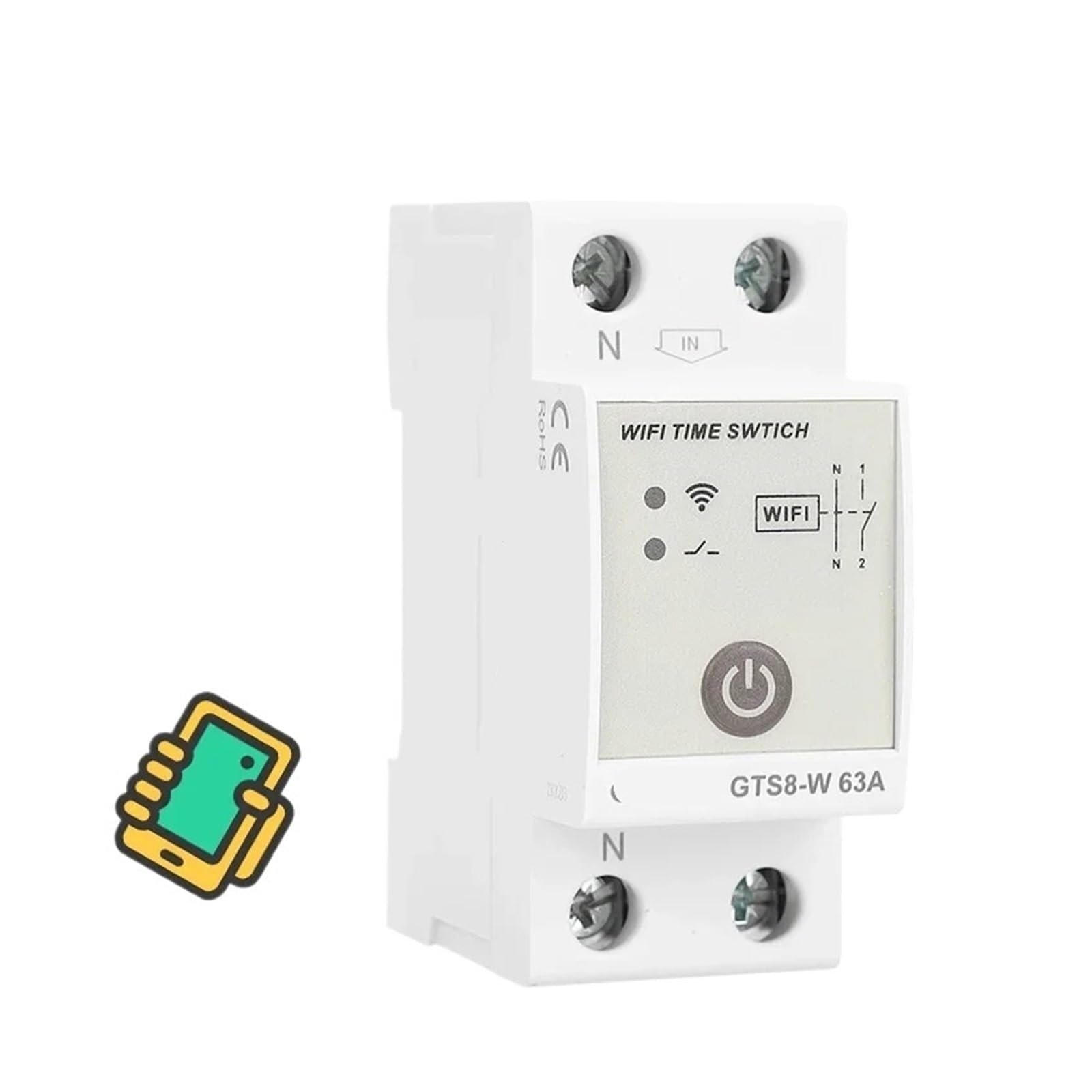OSHZIKJII Wireless Remote Control Switch AC220V 32A 40A 63A 80A(GTS8-W-4P,80A)
