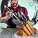 DALSTRONG 12-Piece Knife Block Set - Gladiator Series Elite - Black Handles - German HC Steel - Hand-Made Manchurian Ash Wood Block - NSF Certified