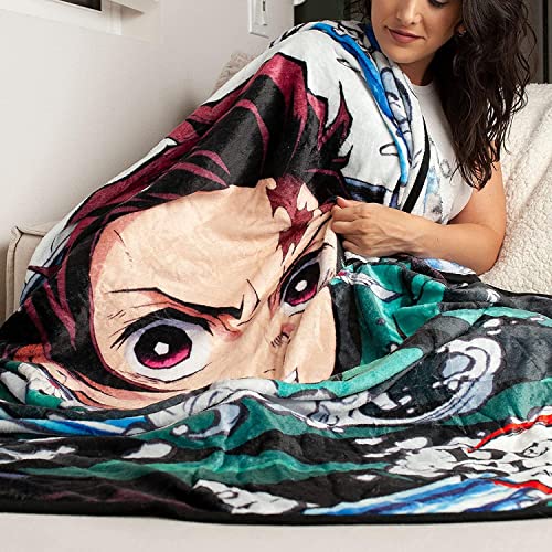 Just Funky DEMON-BL-SMND Slayer Tanjiro Fleece Throw Blanket thumb #2