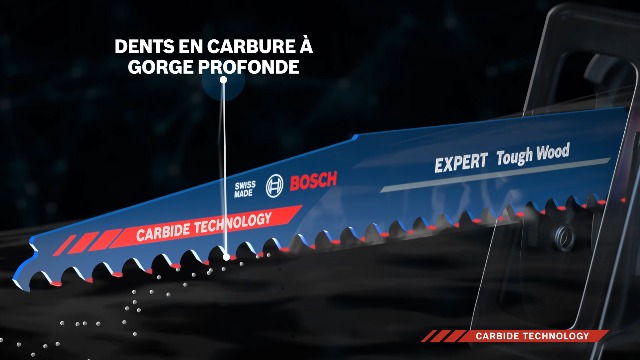Bosch Professional 3 Lames Scie Sabre Expert Tough Wood S 1142 KHM - Pour Bois Dur Et Racines