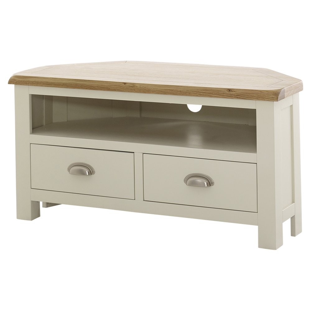 Buy The Furniture Market Cotswold Cream Painted Corner TV Unit with Oak