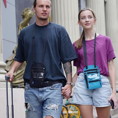 Neck Hanging Card Bag Multifunctional ID Bag Portable Zipper Card Bags Multiple Compartments for Organized Storage2