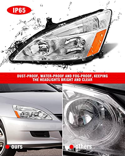 2003–2007 Honda Accord Headlights | OEM Chrome Replacement Assembly - Image 6