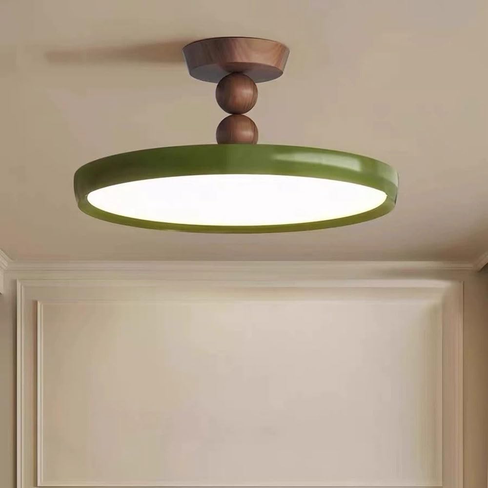 Półwpuszczana lampa sufitowa w stylu industrialnym w stylu stodoły, lampa LED w stylu wiejskim, płaski klosz 3,8 cm, nowoczesna lampa o zmiennej intensywności do przedpokoju, jadalni, kawiarni
