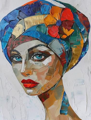Peinture numéro adulte femme pour décoration murale salon DIY