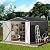 VIWAT Outdoor Steel Storage Shed with Updated Frame Structure and Lockable Doors, Metal Shed Upgrade Height Ideal for Garden, Backyard, and Patio Utility and Tool Storage (Black, 8x12 FT)