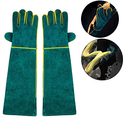 Preisvergleich Produktbild Bollayer Tierhandschuhe, Bissfest (1 Paar), Tierhandhabung Anti-Biss / Kratzer-Handschuhe für Baden, Fellpflege, Handhabung von Hund / Katze / Vogel / Schlange / Papageien / Eidechsen / Reptilien