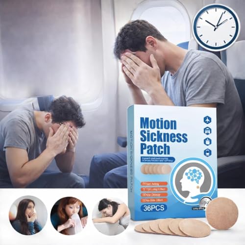 Image of Motion Sickness Patch 36PCS | Scopolamine patches for motion sickness | vomiting patches | Natural Herbal Anti-Nausea & Dizziness Relief Stickers | Waterproof Car, Sea & Air Travel Sickness for Adults & Kids (36 Piece)