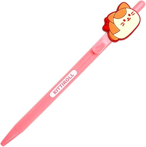Anirollz Coosy School Supply - Bolígrafo de gel de color negro con carácter estacionario, 1 unidad (Kittiroll)