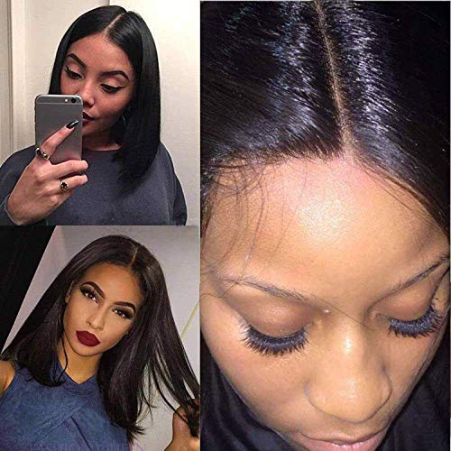 Short Bob Human Hair Lace Front Wig 10A Brazilian