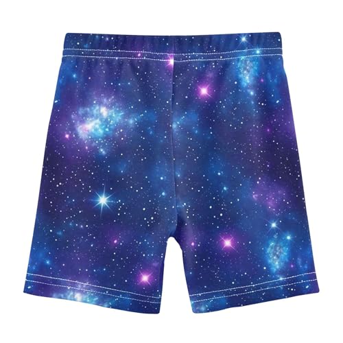Joisal Girls Biker Shorts Toddler Cotton Under Shorts for Dresses 4t Baby Summer Space Glowing Stars Purple Blue2