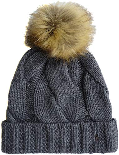 Polo Ralph Lauren - Gorro de punto para invierno, color gris