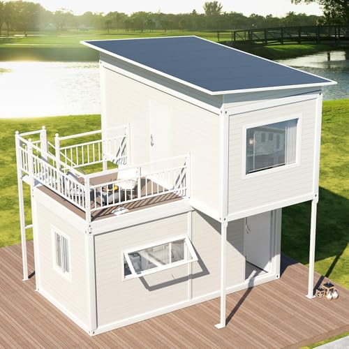 Two Story Tiny House, Flat-Pack House, Two-Story Tiny House, Prefabricated Dwelling with Aesthetic Appeal, Modern Design for Small Spaces, Package Installation - Image 4