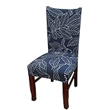 Khalee Super Fit Stretchable Short Dining Room Chair Protector Chair Cover Slipcover, (1 Pack, Style 08)