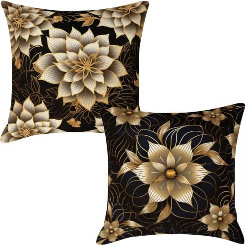 Housse de coussin 40 x 40 or protégeant de la pluie jardin - 4
