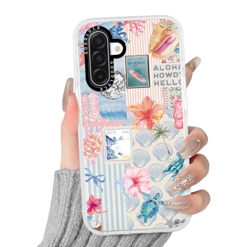 Coque Samsung Galaxy A17 5G fine anti-rayures, protection esthétique motif fleur hibiscus