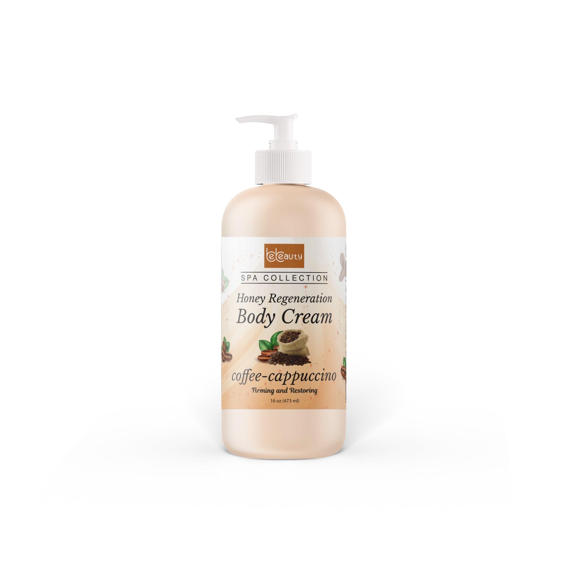 BeBeauty Coffee Cappuccino Honey Regeneration Lotion Nourishing Body Cream with Shea Cocoa Jojoba Oils