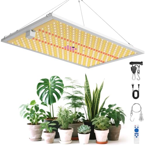 LED Grow Light 100w,IP65 Lámpara de Planta 540 Leds,Luz De Crecimiento Plantas Lámparas De Cultivo Regulable Con Temporizador 4/8/12h 10 Tipos De Brillo Para Plantas De Interior
