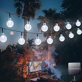 Lezonic Solar Fairy Lights Outdoor, 30LED 5M/16Ft Solar String Lights Waterproof 8 Modes Indoor/Outdoor Solar Powered Fairy Lights for Home, Patio, Party, Festival Decoration(Multi-Coloured)