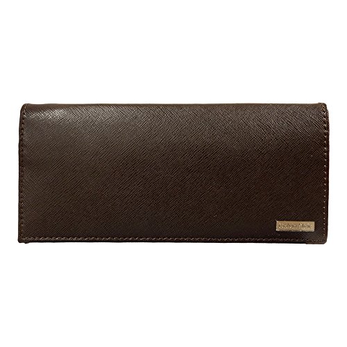 Calvin Klein Men's Leather Secretary with Interior Zipper Wallet (Brown)