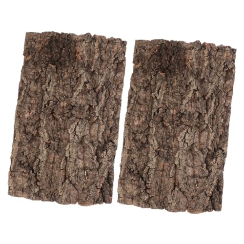 PENIKOKO 2pcs Green Wall Spiders Habitat Turtle Bark Bearded Dragon Climbing Reptile Bark Fish Tank Background Terrarium Bark Substrate Gecko Tank Background Reptile Cork Bark Coffee Wooden -  49I0181VAHO