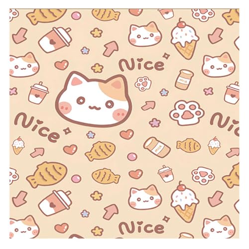 くっつきタオル 巻くだけ保冷ランチクロス 50*50cm 風呂敷 大判 お弁当包み くっつくタオル 折り畳み くっつくクロス カメラ 弁当箱 傘 化粧品 タブレット ペットボトル 水筒 (猫柄 C)