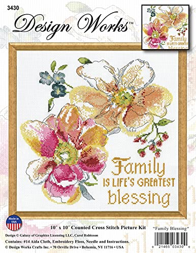 Image of Family Blessings Counted Cross Stitch Kit
