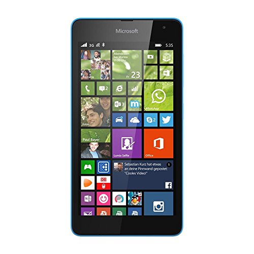 Nokia Lumia 535 Smartphone débloqué 5 Pouces 8 Go Windows Cyan (Import Allemagne)