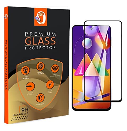 Image of STP FEEL Glass Screen Protector Designed For Vivo Y74 (6.58 inch) [Edge to Edge Coverage] HD Clear, Bubble-Free, Anti-Scratch Full Protection Durable Tempered Glass - Black, Pack of 2