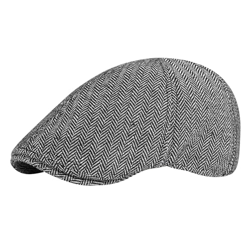Generisch Boina de lentejuelas para hombre, gorra plana de conducción, lavable, estilo inglés, gorra de pintor avanzada, gorra para el día a día, sombrero rojo para mujer, Blanco, Talla única