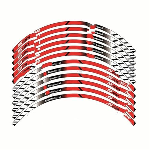 SJHYLL Pegatina Moto Pegatinas Reflectantes para Ruedas Motocicleta Pegatinas Reflectantes para S1000RR S1000 RR S1000RR Pegatina Llanta(Set Meal 4)
