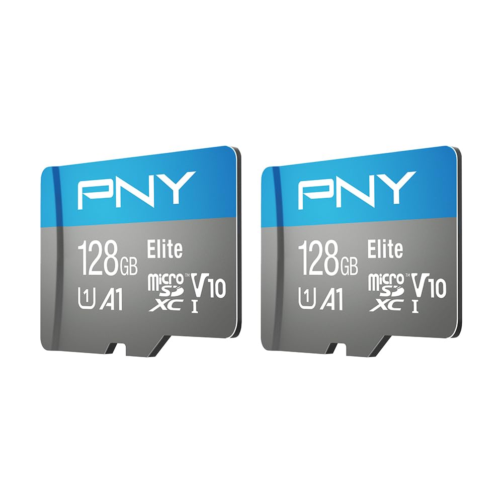 PNY 128GB Elite™ Mobile Accessories Class 10 U1 V10, A1 microSDXC Flash Memory Card for Mobile Devices - 100MB/s, Full HD, UHS-I, Micro SD 2-Pack-image-30