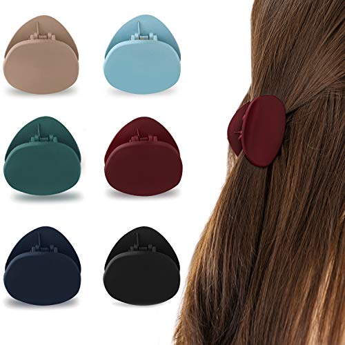 8PCS Hair Clips for Women, Flower Claw Clips for Thick Hair, Non-Slip Hair Accessories with Multi-Styles, Neutral Colors Hair Claw Clips and Variety Pack, Ideal for Girls