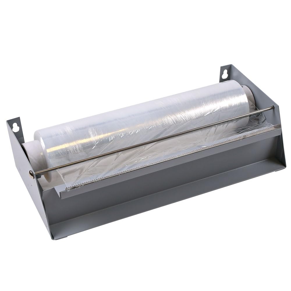 1 Stück Hygostar Folienspender aus Blech, B: 16cm, L: 34cm, H: 8cm, grau