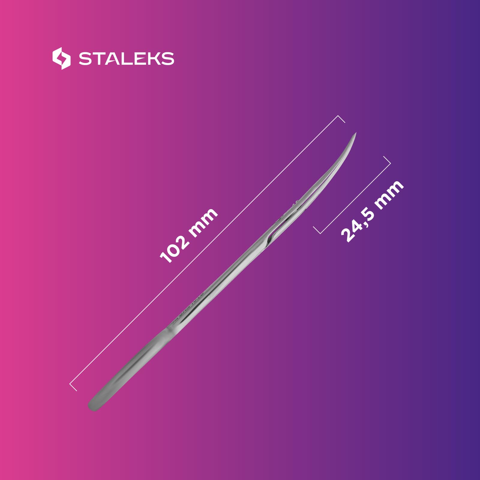 STALEKS PRO Esclusive forbici professionali per cuticole (lunghezza lama - 25 mm) magnolia