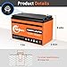 LiFePO4 Deep Cycle Battery 12V 100AH Lithium Battery with Over 4000+ Cycles(10 Year Life) and Built-in 100A BMS, Perfect for RV, Campers, Golf Cart, Marine, Solar Home Storage and Off-Grid Application