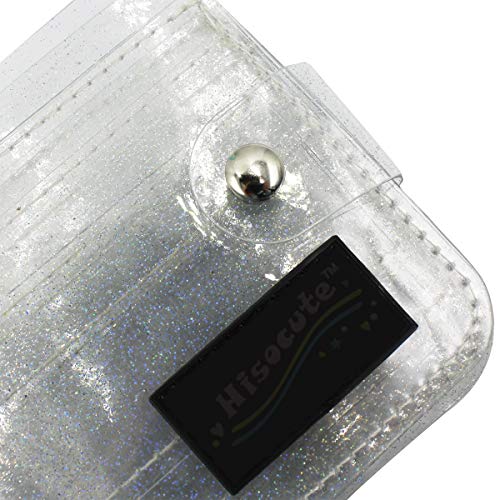 Women Girls Jelly Bifold Wallet Purse Coin Pouch Clear ID Card Holder Case with Detachable Neck Lanyard Strap for Photocards3