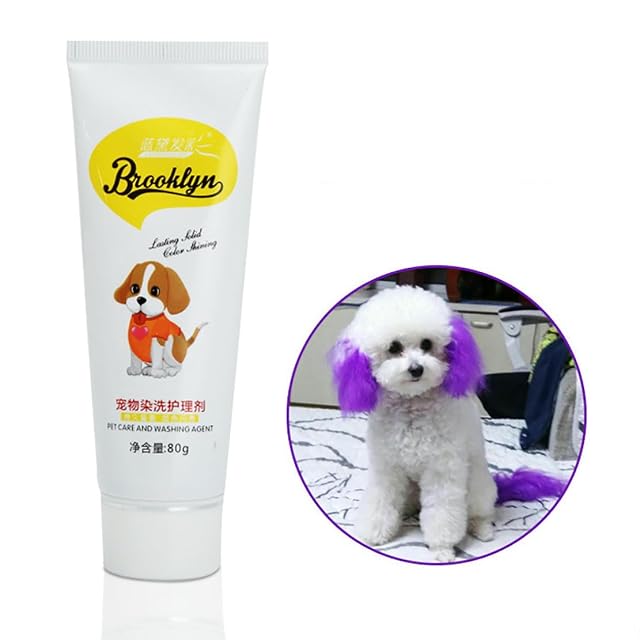 Foto 2 de 8 de JHzood Tinte Profesional para el Pelo de Mascotas de 80 g, 12 Colores Semipermanentes