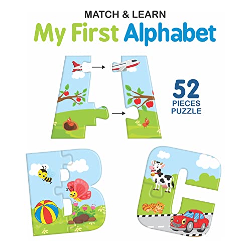 Image of Ratna's Match & Learn My First Alphabets 2 Pieces Educational Puzzle Teaching Different Alphabets & Objects for Kids