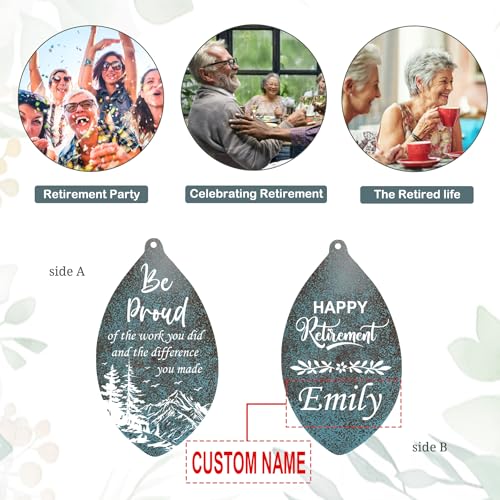 Image of ASTARIN Personalized Happy Retirement Wind Chimes, Tree of Life Retirement Wind Spinner Gift for Women /Men Teacher Coworker 2024, Going Away Farewell Gifts, Deep Tone Larde Wind Chime