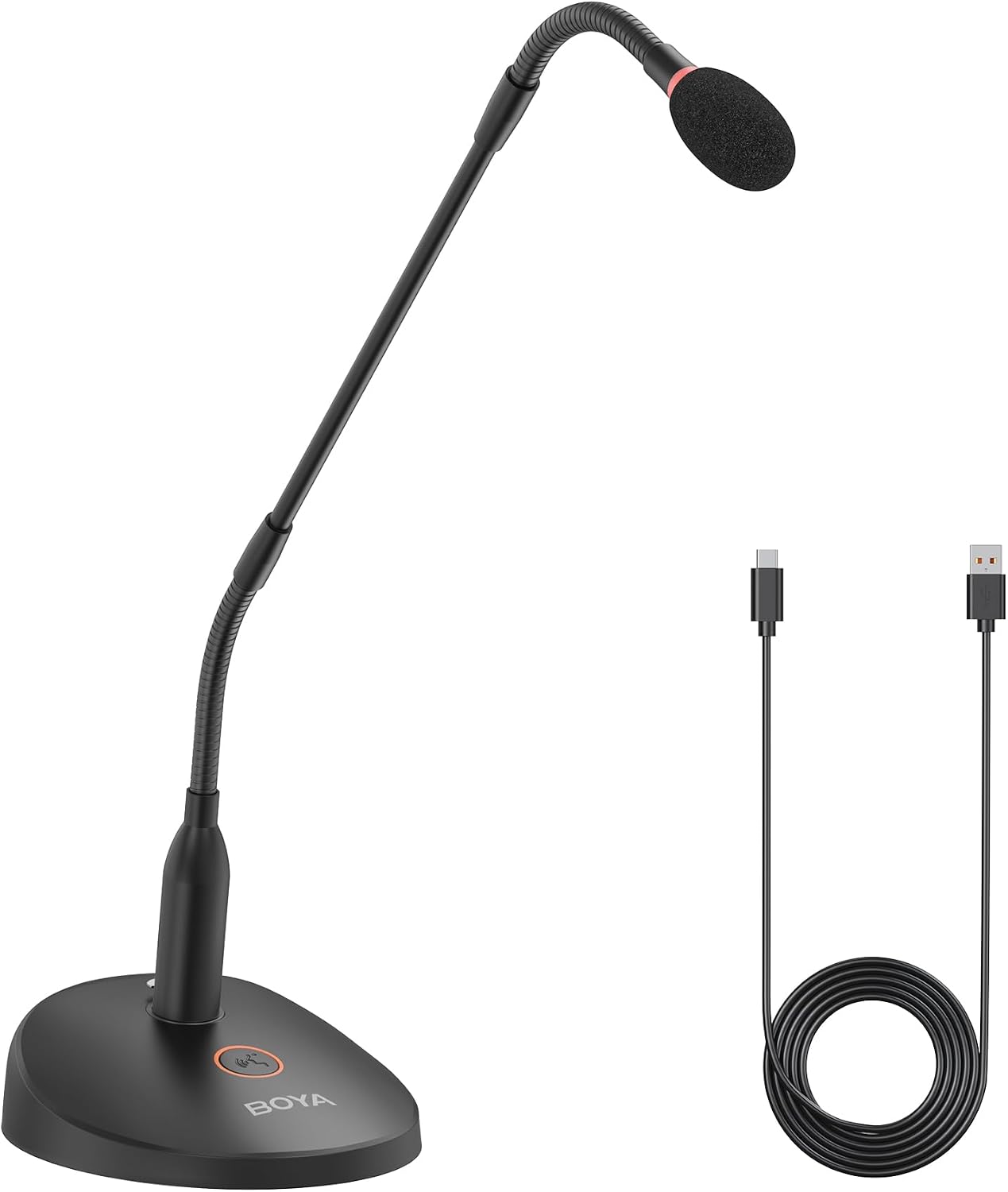 BOYA BY-GM18CU USB Gooseneck Condenser Microphone for Conferences, Meetings & Streaming