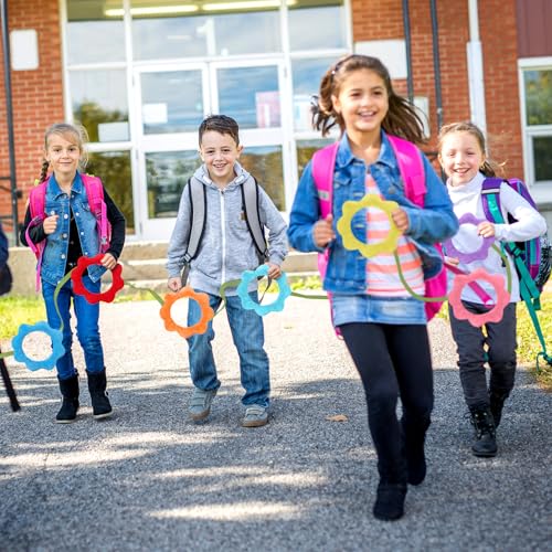 Image of Kajaia Flower Walking Rope for Kids Classroom Supplies Preschool Walking Rope with Handles Fits up to 20 Children for Toddlers Kids Daycare Preschool Walk Guides