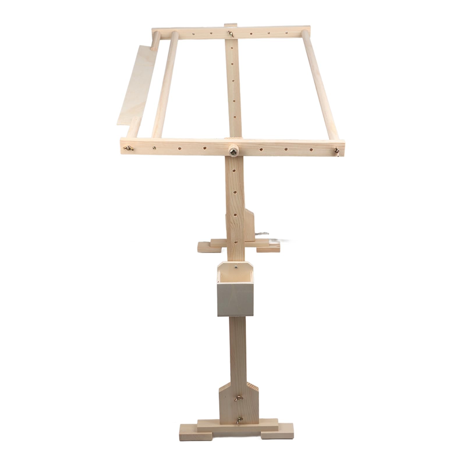 Drewniane Tamborki do Haftu Gobelinowego Stojak na ramkę do Haftu Krzyżykowego, Stojak Podłogowy 14CT o Wysokości 80 Cm, Stabilny i Regulowany dla Maksymalnego Komfortu,