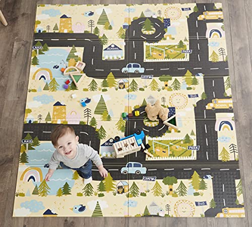Image of Regalo Play Mat, Foldable & Reversible, Waterproof, Bonus Kit, Includes Travel Case with Carry Strap , blue , X-Large (Pack of 1)