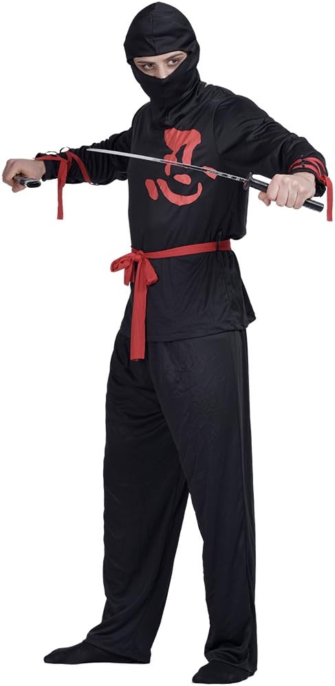 EraSpooky Men's Halloween Ninja Costume Suit