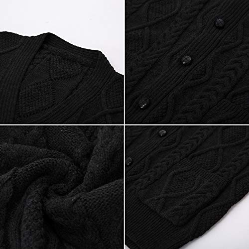 Image of PJ PAUL JONES Mens Cable Knit V Neck Sweater Vest Button Up