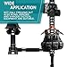 Wenqik Gun Rack Wall Mount Horizontal Heavy Duty Steel Adjustable Gun Racks with 10 Mounting for Tactical Vest Gear Display, Hold up to 5 Rifle Compound Bow Carbine