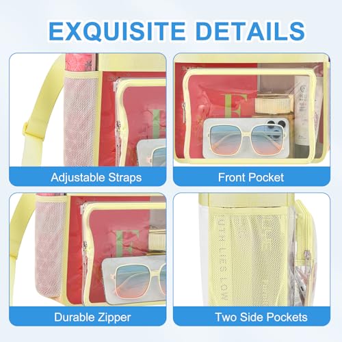 Image of Busiuw Clear Bag for Stadium Events, Stadium Approved 12x12x6 Clear Tote Bag for Sport Fan, Work Concert Travel