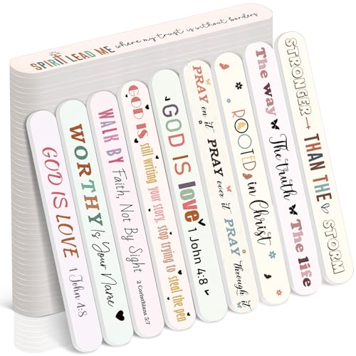 50 Pack Christian Gifts for Women, Scripture Mini Nail Files